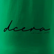 Psací nápis syn - dcera s ročníkem