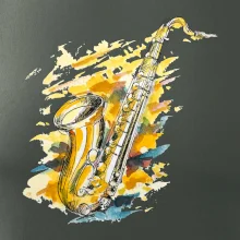 Saxofon malovaný