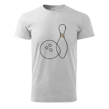 Bowling minimalistická linka s koulí a kuželkou