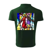 Vitráž - Ježíš a kříž