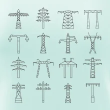 Typy stožárů vysokého napětí
