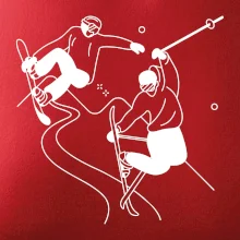 Lyžovaní - kresleny obrázek