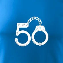 Narozeninové tričko pro policajta - pouta 50