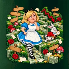 Alenka v říši dluhů finanční bludiště