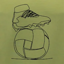 Fotbalový míč kopačka jedním tahem