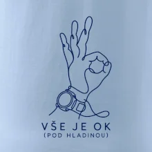 Vše je ok potápěčský signál rukou kreslený jednou linkou