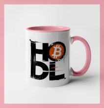 Hodl velký nápis a logo BTC