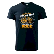Starší muž - cyklista silniční kolo Starší muž - cyklista silniční kolo