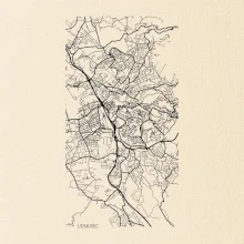 Černobílá mapa Liberec