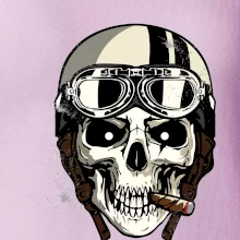 Motorkářská helma a doutník