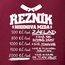 Hodinová mzda řezník