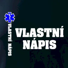 Hvězda života - vlastní nápis vpředu a vzadu