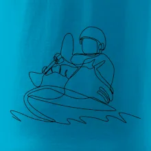 Kajak na vodě jedním tahem