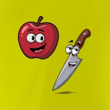 Parové triko - Jablko a nůž
