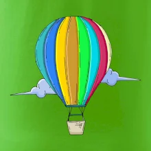 Horkovzdušný balon v oblacích