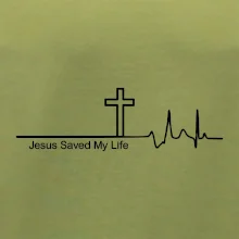 Jesus Saved My Life kříž ekg
