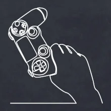 Herní ovladač jedním tahem