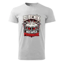 Bubeník drží kapelu pohromadě - červený rockový buben
