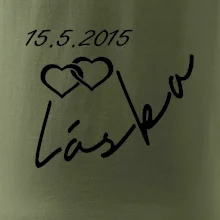 Mikina láska s datumem na rukávu