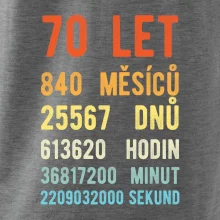 Narozeniny 70 přepočet času