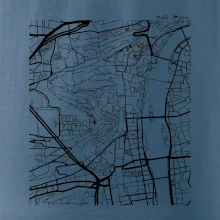 Praha Malá Strana - Mapa černobílá