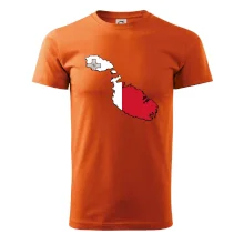 Mapa Malta s vlajkou