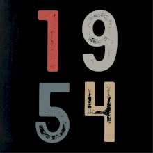 Vintage číslice 1954