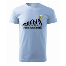 Evoluce říjnového muže s velkým půllitrem piva