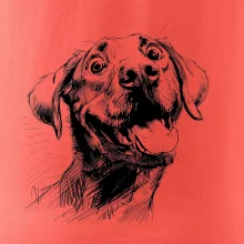 Černobílá karikatura Labrador světlý