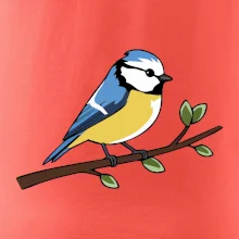 Sýkorka modřinka na větvi