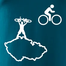 Mapa ČR + kolo na prsu