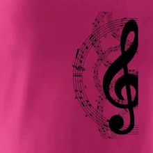 Houslový klíč a noty