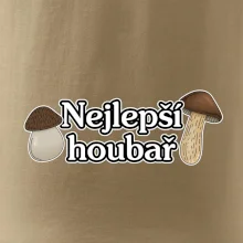 Nejlepší houbař - nápis s houbama