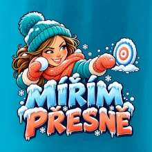 Rodinná vánoční trička - Mířím přesně máma sněhová bitva