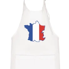 Francouzská vlajka mapa obrys