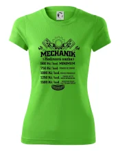 Mechanik - hodinová sazba