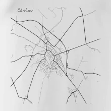 Černobílá mapa Čáslav Černobílá mapa Čáslav