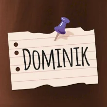 Papírek se jmenovkou - prso - vlastní jméno