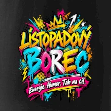 Listopadový borec barevné graffiti a energie