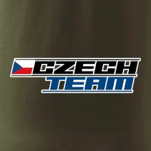 Czech team s vlajkou - Mistrovství světa v ledním hokeji 2025