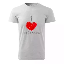 I love malované srdce - vlastní nápis