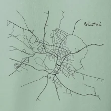 Černobílá mapa Blatná