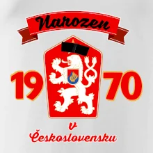Narozen v Československu - Přelepený znak 1970