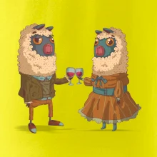 Alpaky s vínem pár