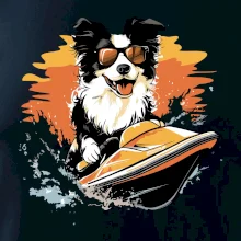 Border Kolie na vodním skútru