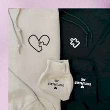 Párova mikina - srdce puzzle doplňuješ mě