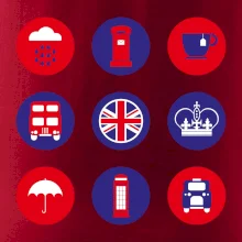 Anglie symboly v kruzích