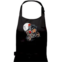 Kreslený vlk na motorce Kreslený vlk na motorce