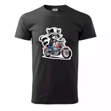 Mýval na motorce kreslený