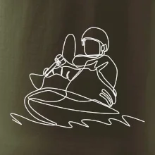 Kajak na vodě jedním tahem